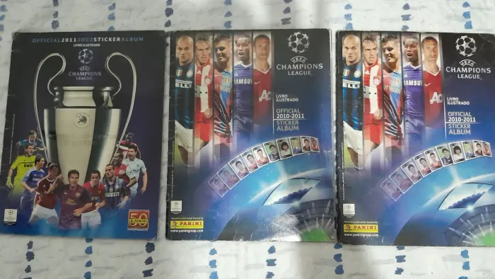 3 Albuns Champions League Panini