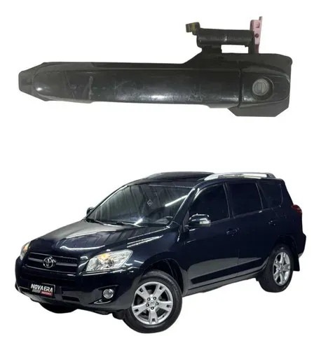 Maçaneta Externa Porta Dianteira Esquerda Rav4 2007 A 2012 Preto Dianteira