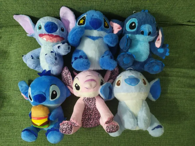 Lote de 6 pelúcias do stitch