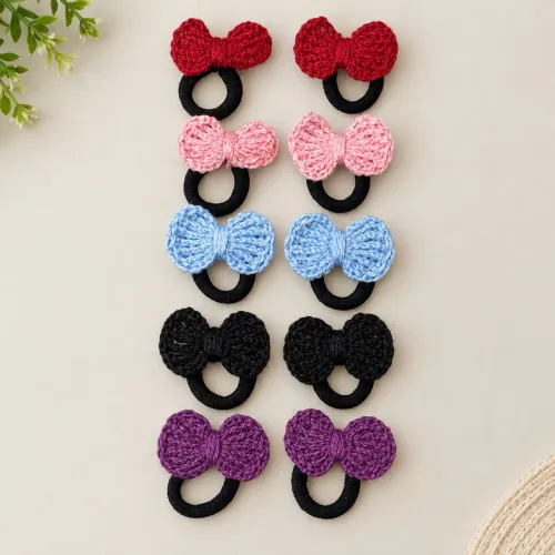 Acessório de Cabelo Laço crochê Kit com 10