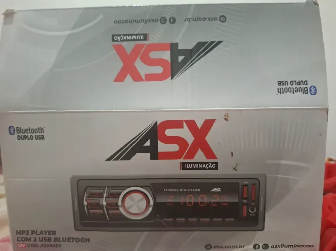 Som automotivo ASX Mp3 player com 2 USB Bluetooth 