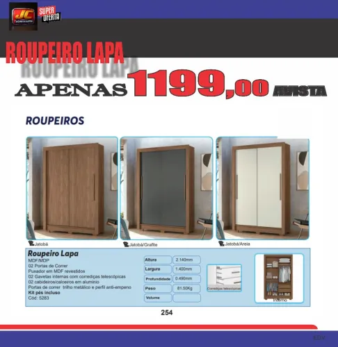Guarda roupa de solteiro 