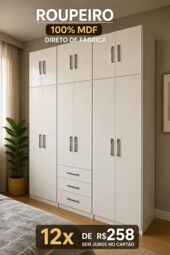 Roupeiro modulado 6 portas