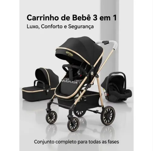 Carrinho de bebê PREMIUM + bebê conforto
