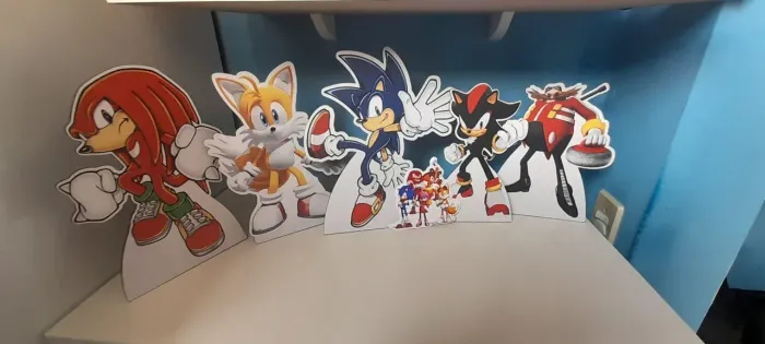 Decoração de mesa de bolo Sonic