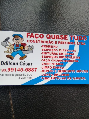 FAÇO QUASE TUDO CONSTRUÇÃO E REFORMA