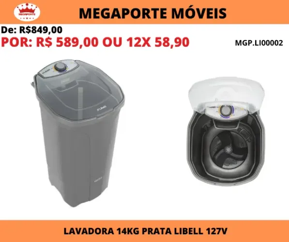 LAVADORA TANQUINHO 14 KG