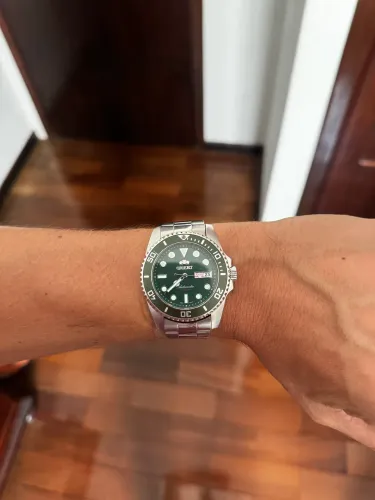 Relógio Orient Automático Submariner Verde F49SS027 E1SX - Aço