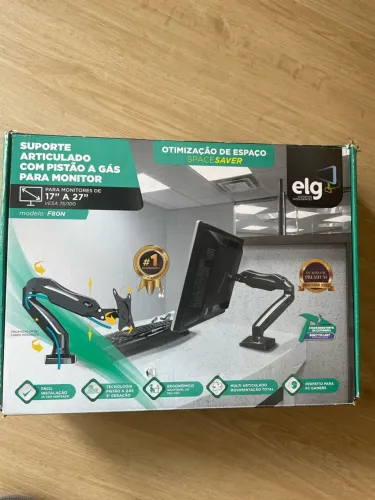 Suporte articulado de mesa com pistão a gás para monitor de 17 a 27 polegada modelo F80N