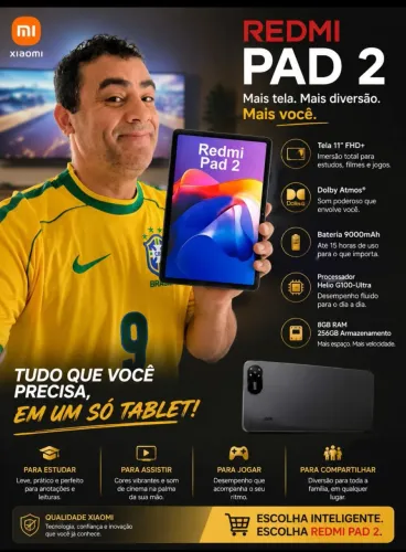 Tablet xiaomi redmi pad 2 novo lacrado 