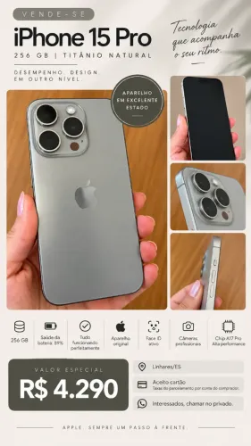 Vendo iPhone 15 Pro 256 GB