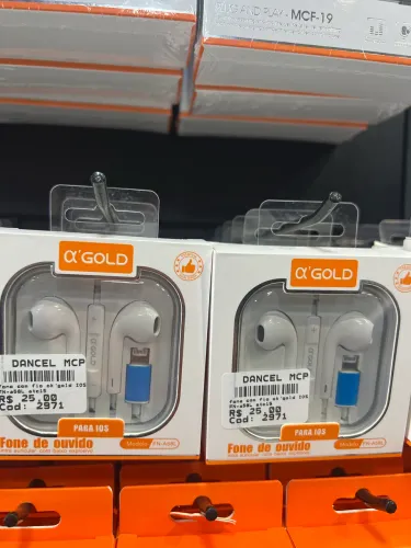 Fone de ouvido IPhone com fio IOS 