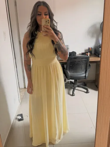 Vestido Amarelo Manteiga
