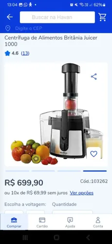 Centrífuga de alimento