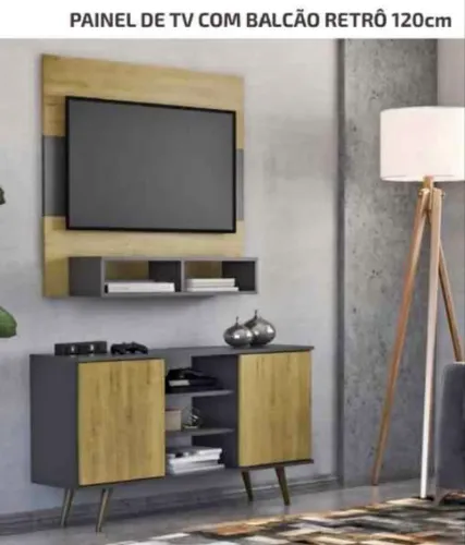 Balcão Retro + Painel 120cm(Novo)