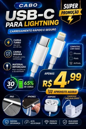 Carregador para iPhone iPad AirPods
