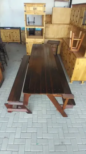 Mesa Banco Madeira de Lei