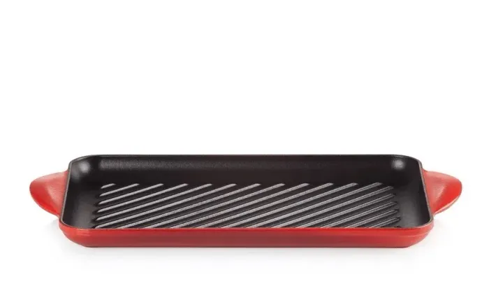 Grelha lê Creuset 32 cm em ferro fundido vermelho novo 