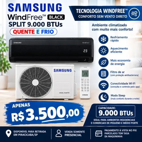 Samsung WindFree Black 9.000 BTUs