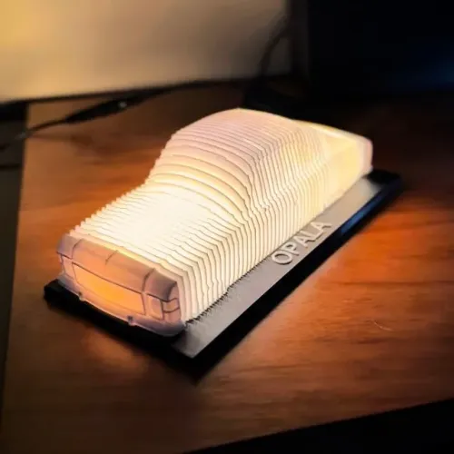 Luminária OpalArt - Opala em Impressão 3D, Peça Exclusiva