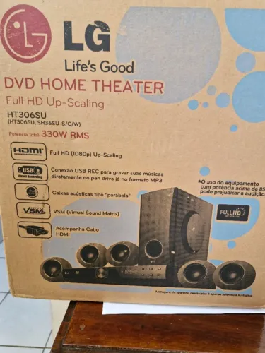 DVD HOME THEATER FULL HD UP-SCALING 330W RMS LG