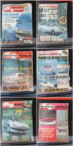 Lote com 9 antigas revistas 4 rodas..raras.