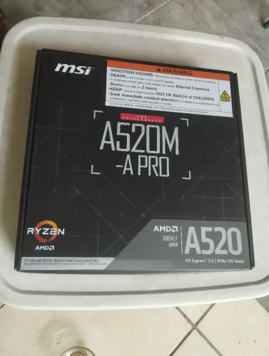 PLACA MÃE MSI A520 (DEFEITO) <br><br>Parou após queda de energia.