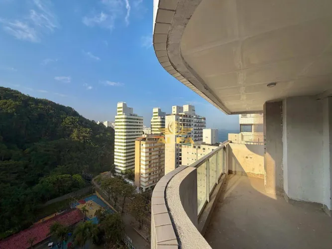 Apartamento com Varanda Gourmet e Vista para o Mar nas Astúrias Alfa Imóveis Guarujá