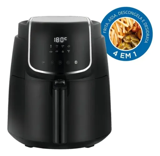 Airfryer Digital 4L Desidratadora Midea GourmetFry Preta