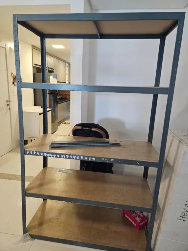 Estante Aço Cinza com 5 Prateleiras
