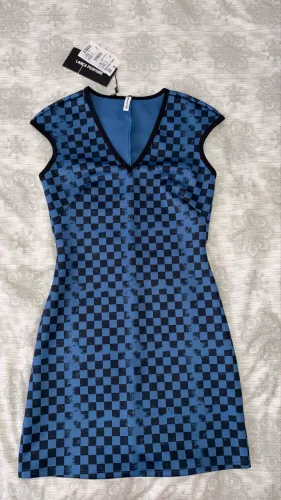 Vestido quadriculado da Lança Perfume | novo com etiqueta