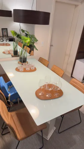 Mesa com Tampo de Vidro 1,85x0,90
