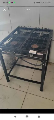 Fogão industrial alta pressão 4 bocas seminovos 