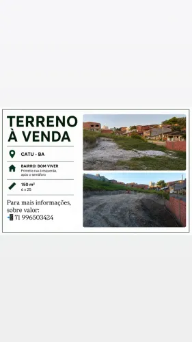 TERRENO À VENDA - BOM VIVER CATU - BA