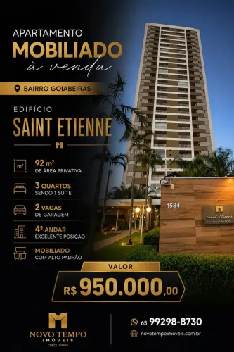 Apartamento Mobiliado para locação e venda no bairro Goiabeiras, Cuiabá-MT
