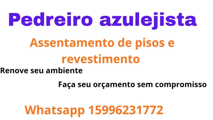 Pedreiro azulejista