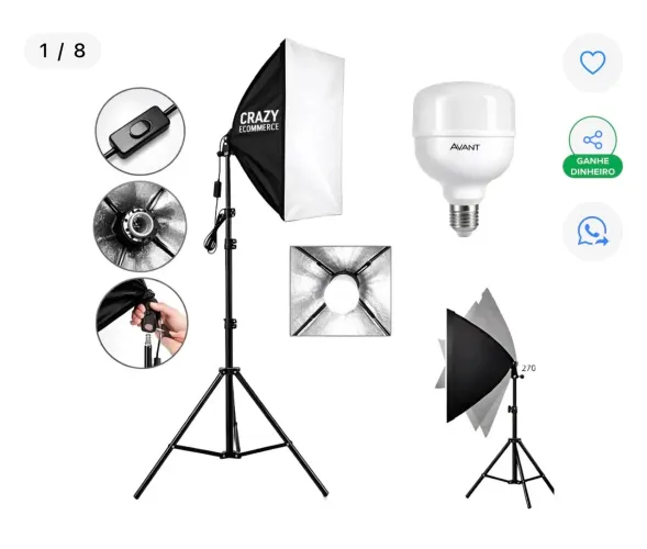 Kit Iluminação Softbox
