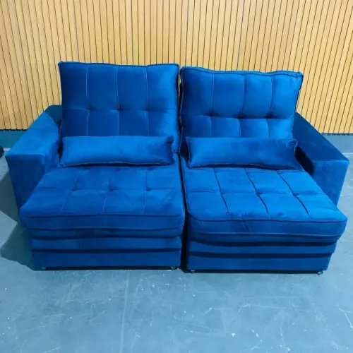 Sofá Retrátil Tóquio Azul 2,10m
