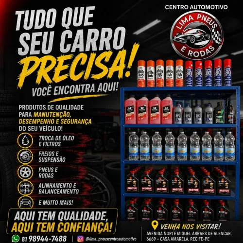 Todos tipos em de pneus e serviços para seu veículo 