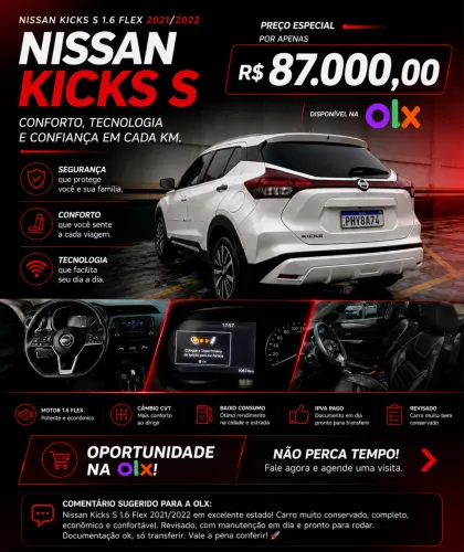 Nissan Kicks Advance 1.6 16V Flex AUT 2022