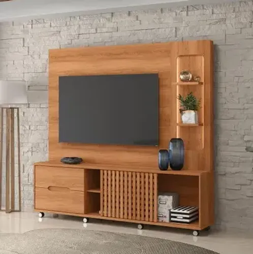 Home Estante Painel de TV Brise 2.07M Jequitiba