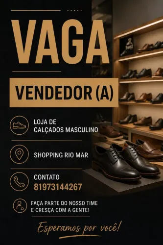 Vaga de Vendedor(a) Recife/PE