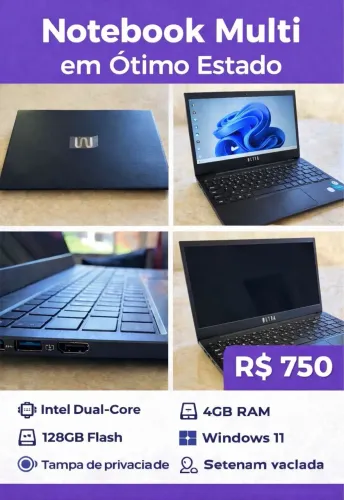 Notebook pouquíssimo usado