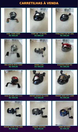 Carretilhas: Saint, Ventura, Daiwa (Anapolis-Go)