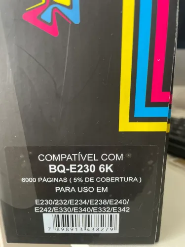 Toner zero na caixa compatível bge2306k