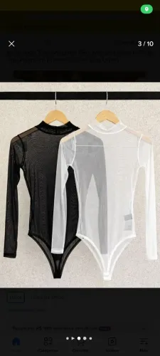 Body tule manga longa preto, branco, marrom, onça,zebra ou xadrez 