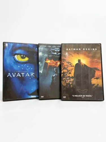 Lote DVDs Originais: Batman (Nolan) + Avatar - Sucessos de Bilheteria