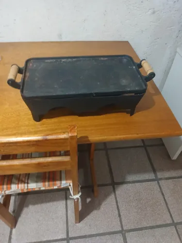 Churrasqueira chapa ferro fundido