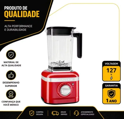 Liquidificador K400 KitchenAid 1.6L Empire Red 110V