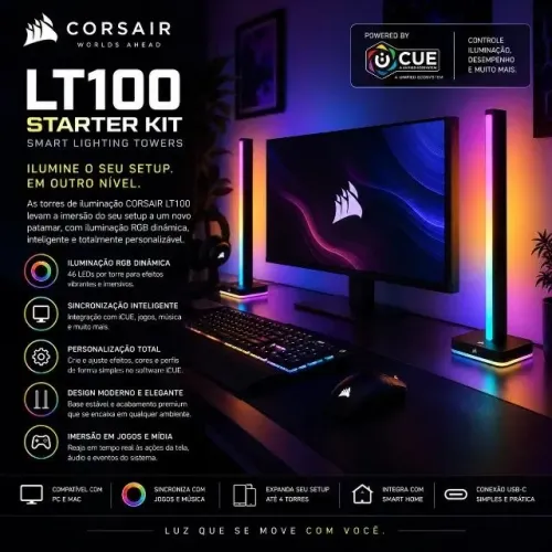 Torre de LED Corsair LT100 Starter Kit (SP)